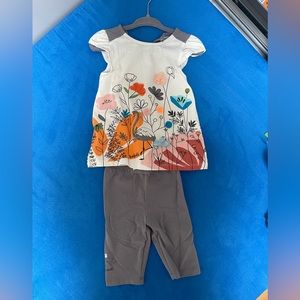 Boboli summer dress with leggings set 12 mon